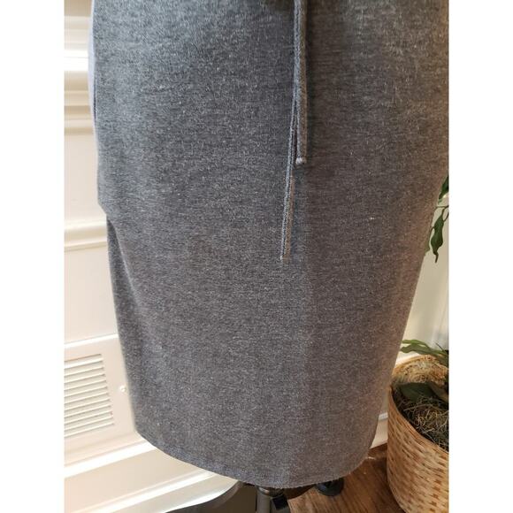 Delirious Dress Women 3X Gray Knit Short Sleeve Tie Waist Pocket Lounge - Picture 6 of 13